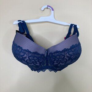 Maidenform Bra 38DD Blue Lace Underwire SE1102 Must Have MultiWay Push-Up New
